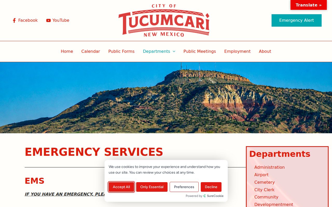 Tucumcari warrant records in Quay County, city emergency services