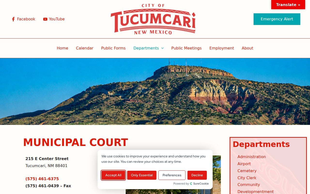 Quay County municipal court warrant records, Tucumcari Municipal Court