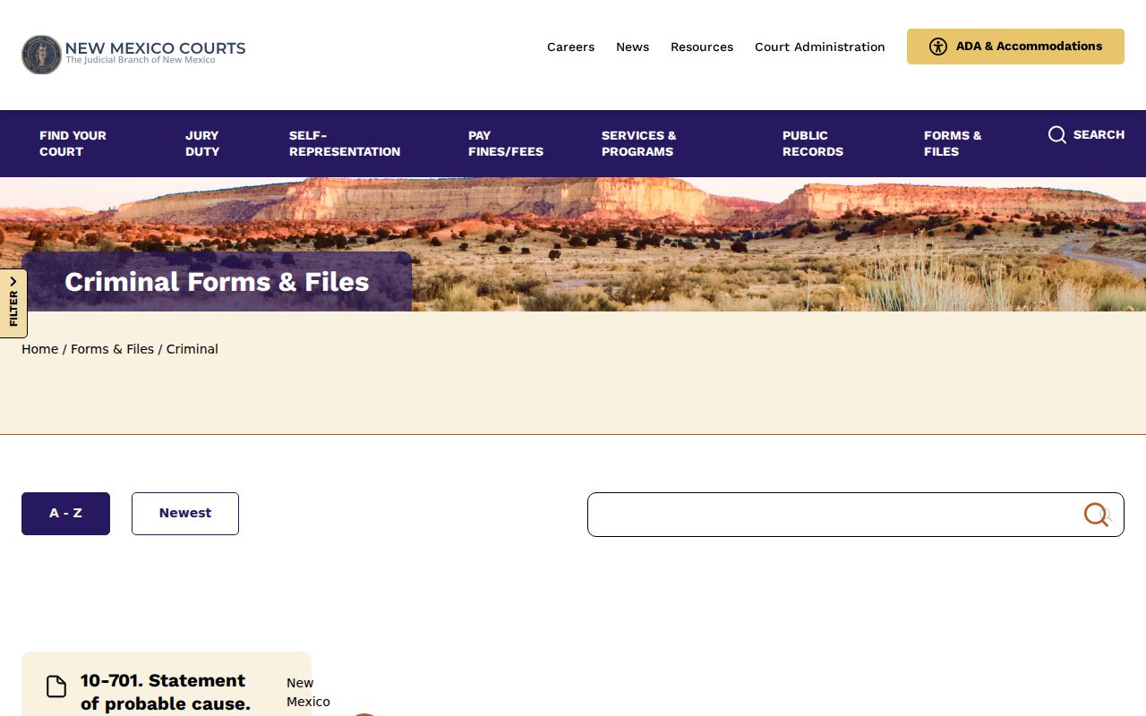 Quay County warrant records, New Mexico criminal forms index