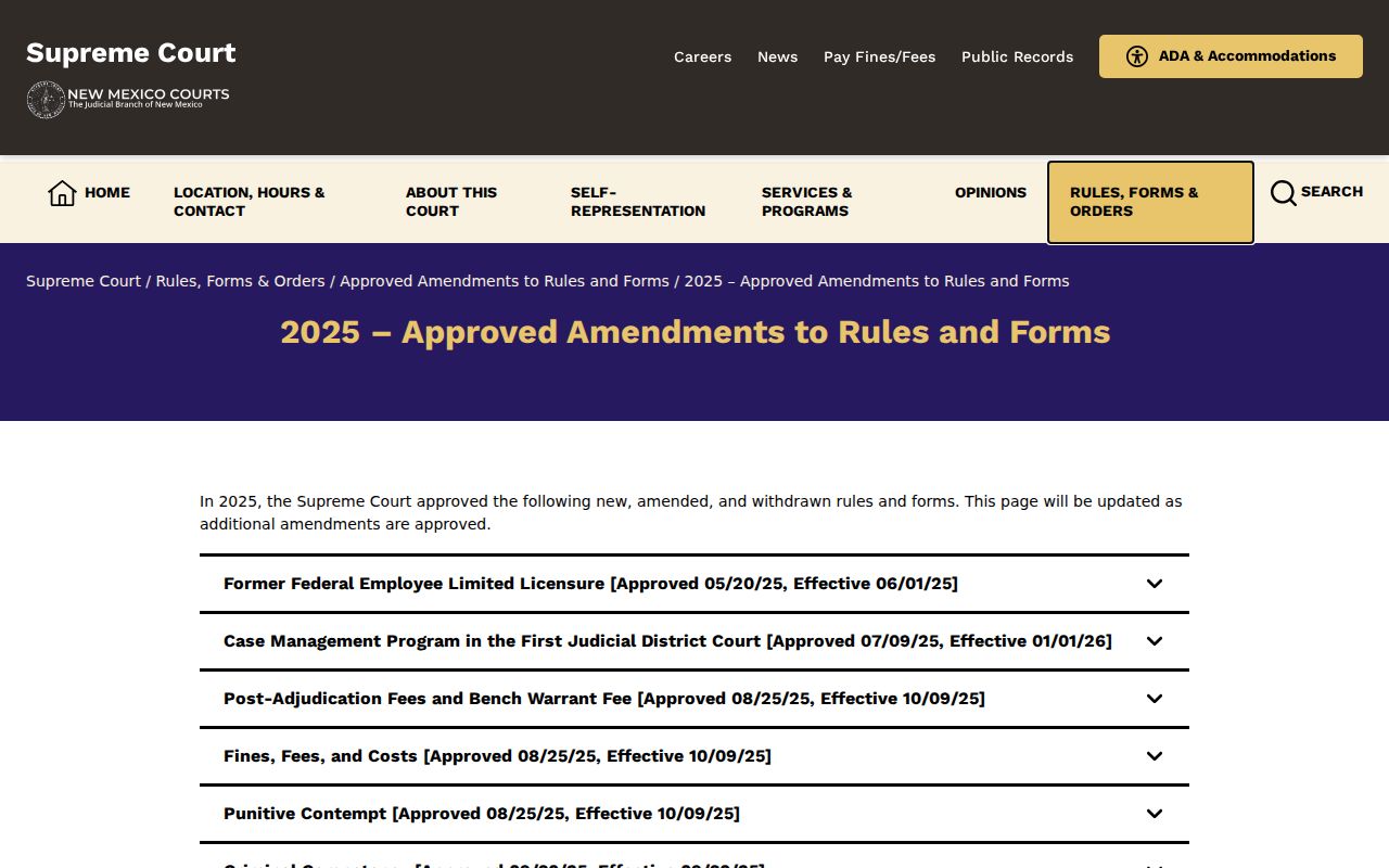 Quay County bench warrant records, New Mexico approved form amendments
